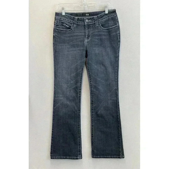 Ana A New Approach Jeans Women's Sz 6S Bootcut Mid Rise Embellished Pocket Demin - Picture 1 of 8